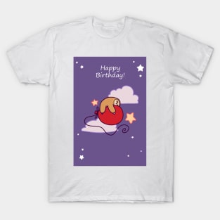 Happy Birthday Cloud Balloon Sloth T-Shirt